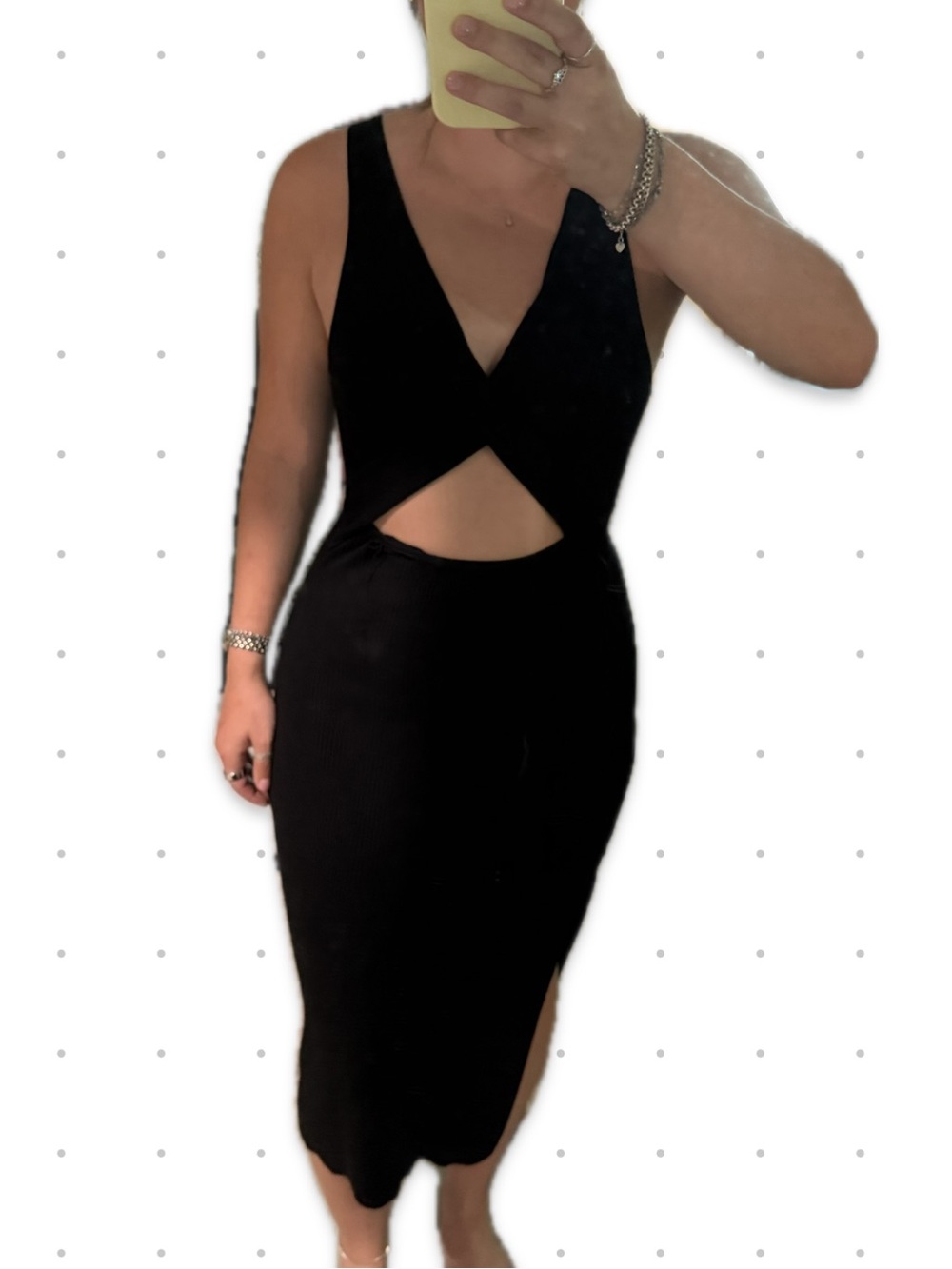 Black Cutout Midi Dress